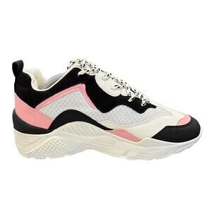 Steve Madden Antonia white pink black sneakers size 9